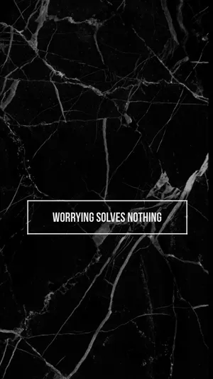 Motivational Quote In Marquina Black White Marble Iphone Wallpaper
