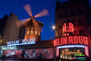 Moulin Rouge Paris Nighttime Wallpaper