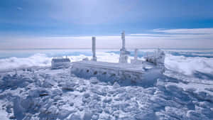Mount Washington Observatory New Hampshire Winter View Wallpaper