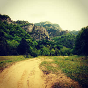 Mountain_ Path_ Scenery Wallpaper