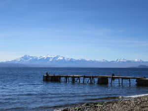 Mountain Range View On Lake Titicaca Wallpaper