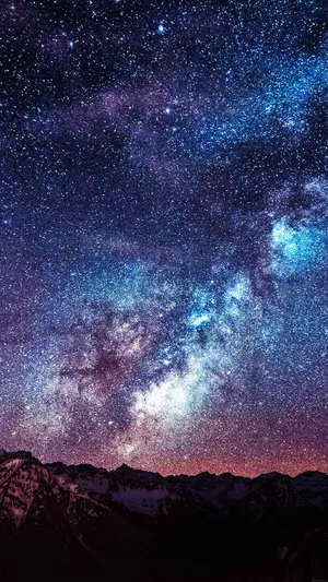 Mountain Sky Milky Way Top Iphone Hd Wallpaper