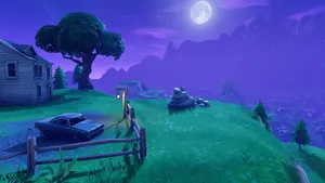 Mountainous Night Fortnite Thumbnail Wallpaper