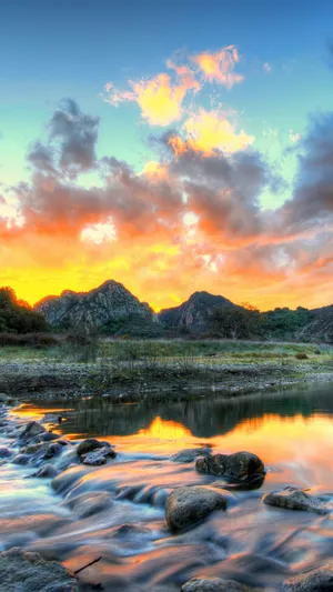 Mountains And Sea Malibu Iphone Wallpaper