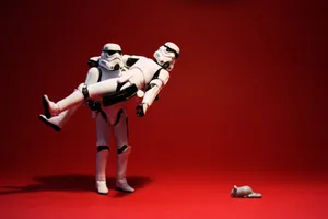 Mouse Scaring Stormtroopers Wallpaper