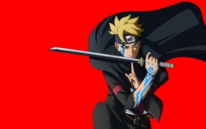 Moving Naruto Red Background Wallpaper