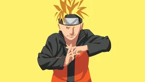 Moving Naruto Yellow Vector Art Wallpaper