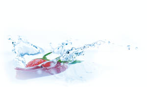 Moving Water And Strawberry Wallpaper