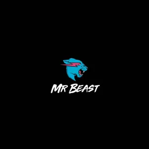 Mr Beast Logo And Wordmark In Black Wallpaper