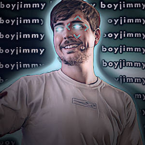 Mr Beast With Glowing Blue Eyes Wallpaper