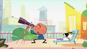 Mr Magoo Looking Through Telescope Wallpaper