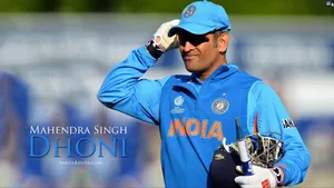 Ms Dhoni Team India Batsman Wallpaper