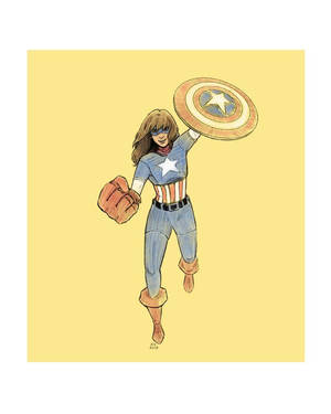 Ms Marvel As Captain America Wallpaper