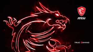Msi 4k Neon Red Dragon Wallpaper