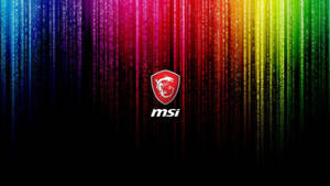Msi Logo In A Rainbow Spectrum Of Colors Wallpaper
