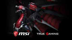 Msi True Gaming: A High Tech And Energetic Dragon Robot Wallpaper