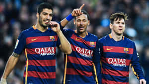 Msn Trio Neymar Pointing Up Wallpaper