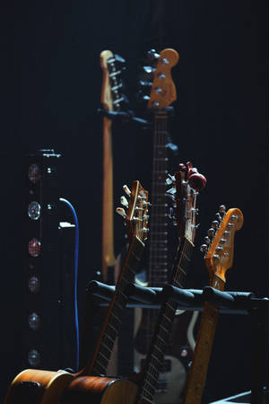 Multi Guitar Rack Stand Wallpaper