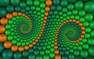 Multicolor Spiral Balloons Wallpaper