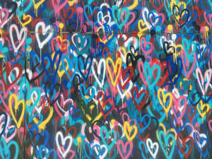 Multicolored Heart Wallpaper Wallpaper