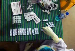 Multiple Covid Test Sets Wallpaper