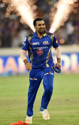 Mumbai Indians Star Player Rohit Sharma Wallpaper