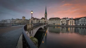Munster Bridge Zurich Switzerland Wallpaper