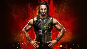 Muscular Wrestler Seth Rollins Wallpaper