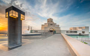 Museum Of Islamic Art Blue Sky And Sunset Wallpaper