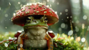 Mushroom Cap Frog Shelter Wallpaper