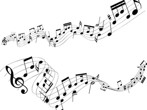 Music Symbols In Plain White Wallpaper