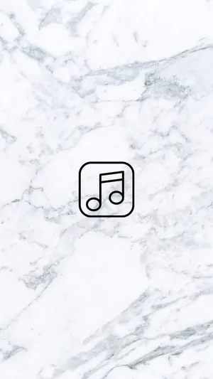 Musical Note Clipart Black White Marble Iphone Wallpaper