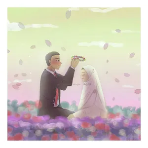 Muslim Couple Anime Wallpaper