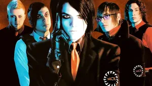 My Chemical Romance Band In Action Wallpaper