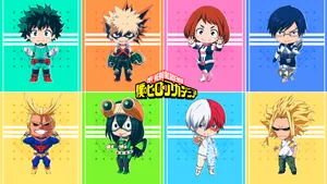 My Hero Academia Ipad Chibi Characters Wallpaper