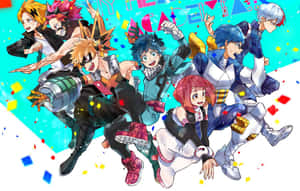 My Hero Academia Ipad Class A Festive Poster Wallpaper