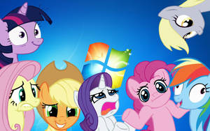 My Little Pony Funny Windows Portrait Wallpaper