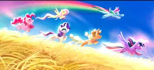 My Little Pony Running Desktop Wallpaper