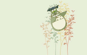 My Neighbor Totoro - A Magical Adventure With Satsuki, Mei, And Totoro Together On A Rainy Day Wallpaper