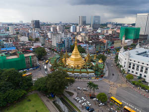 Myanmar Sule Pagoda Wallpaper