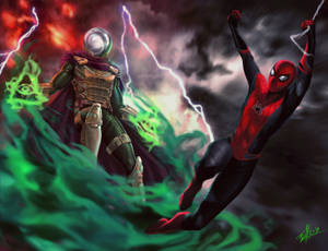 Mysterio Vs Spider-man Wallpaper