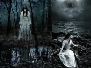 Mysterious Ancient Gothic Castle In The Moonlight Wallpaper