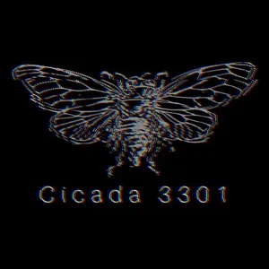 Mysterious Cicada 3301 With Glitch Effect Wallpaper