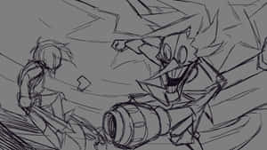 Mysterious Spamton In The Dark Wallpaper