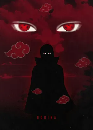 Mysterious_ Uchiha_with_ Sharingan_ Eyes Wallpaper