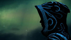 Mystery Man In Cloak Graphic Art Wallpaper