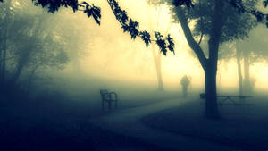 Mystery Man In The Park Digital Art Wallpaper