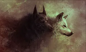 Mystical_ Dual_ Wolf_ Spirits.jpg Wallpaper