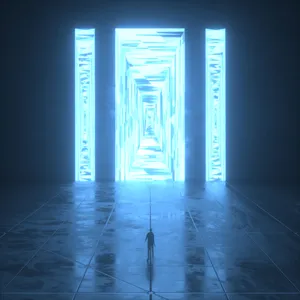 Mystical Glowing Portal Illusion Wallpaper