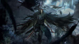 Mystical Plague Doctorin Shadowy Alley Wallpaper